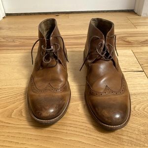 Men’s chukka boots, brown leather